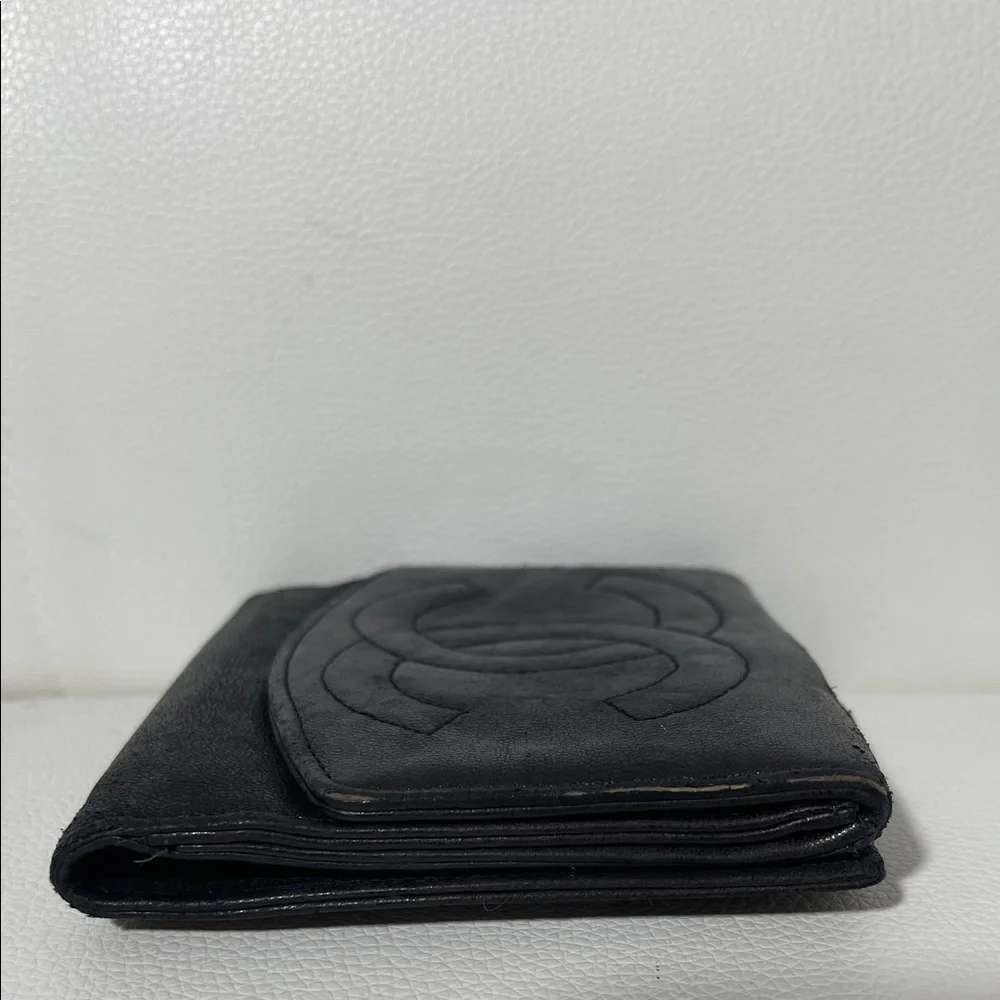 Authentic CHANEL Timeless CC Logo Lambskin Leather Wallet